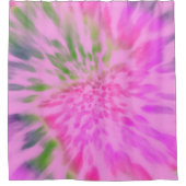 roze en groene stropdas kleurstof douchegordijn (Voorkant)