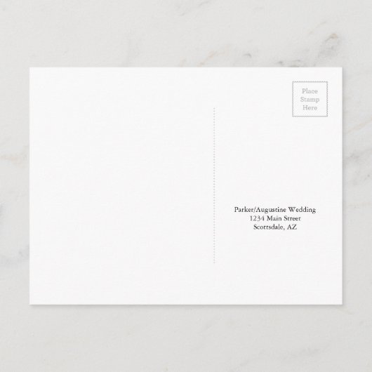 Roze en groene succulent RSVP Briefkaart (Achterkant)