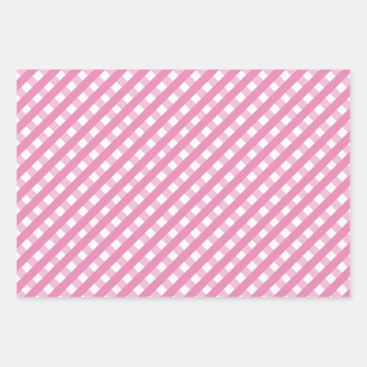 Roze en groene tandham en palmbomen Radeveltjes Inpakpapier Vel (Voorkant)