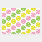 Roze en groene tennis-schroot inpakpapier vel (Voorkant 3)