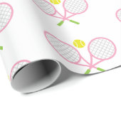 Roze en groene tennis-verpakkingspapier cadeaupapier (Rol Hoek)