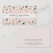 Roze en groene Terrazzo Pattern Modern Visitekaartje (Voorkant / Achterkant)