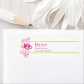 Roze en groene thee retour adres label (Insitu)