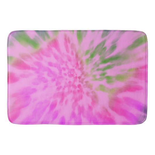 roze en groene tie dye badmat (Voorkant)