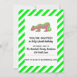 Roze en groene tijger kaart