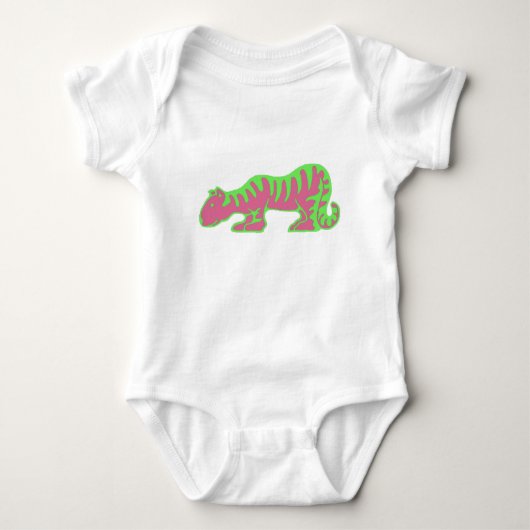 Roze en groene tijger romper (Voorkant)