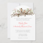 Roze en groene Tortelduifjes Weddenschap Kaart (Voorkant)