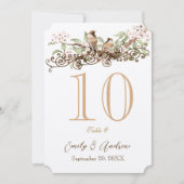 Roze en groene Tortelduifjes Wedstrijkkaartje Kaart (Voorkant)