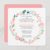 Roze en groene touwtjesbrood kaart (Voorkant / Achterkant)