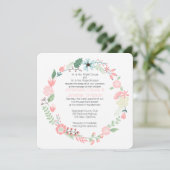 Roze en groene touwtjesbrood kaart (Staand voorkant)