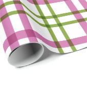 Roze en groene tratartpatronen cadeaupapier (Rol Hoek)