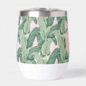 Roze en groene tropische bladeren | Kokosse Drink (Voorkant)