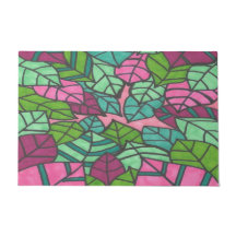 Roze en groene tropische palmbladeren