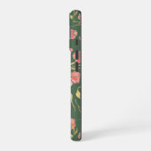Roze en groene tulp waterverf bloemschildering iPhone 16 hoesje (Linkerkant)