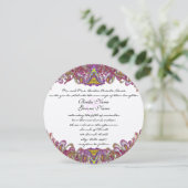 Roze en groene uitnodiging voor weddenschappen (Staand voorkant)