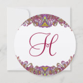 Roze en groene uitnodiging voor weddenschappen (Achterkant)