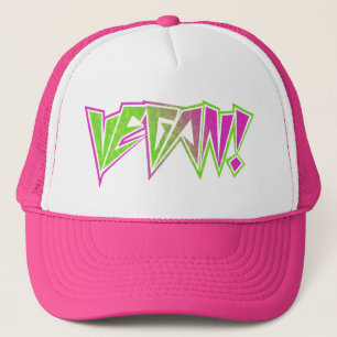 Roze en groene Vegan Trucker Pet