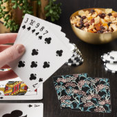 Roze en groene ventilatortekening pokerkaarten (Insitu)