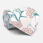 Roze en groene ventilatortekening stropdas (Opgerold)