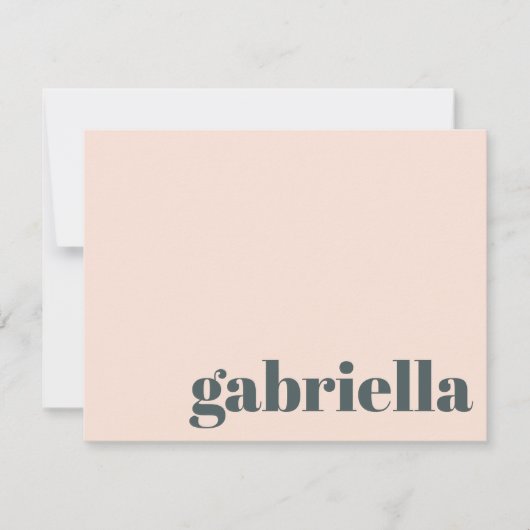 Roze en Groene Vette Typografie Aangepaste naam Notitiekaartje (Voorkant)