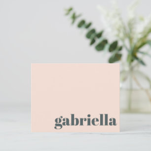 Roze en Groene Vette Typografie Aangepaste naam Notitiekaartje