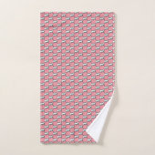 Roze en groene vis bad handdoek (Handdoek)