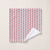Roze en groene vis bad handdoek (Wasdoekje)