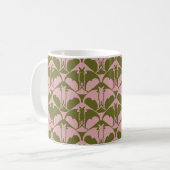 Roze en groene vleermuis koffiemok (Voorkant links)