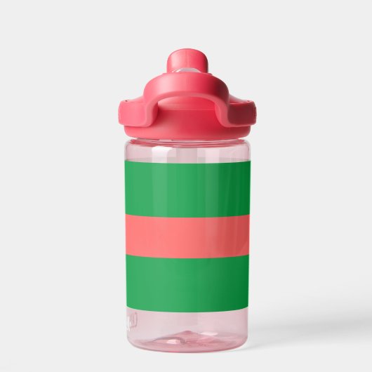 Roze en Groene Vlinder Gepersonaliseerde Kinderen Waterfles (Achterkant)