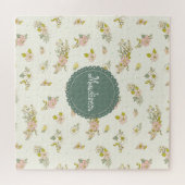  roze en groene vlindernaam legpuzzel (Horizontaal)