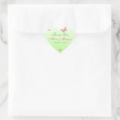 Roze en Groene Vlinders Sticker (Tas)