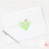 Roze en Groene Vlinders Sticker (Envelop)