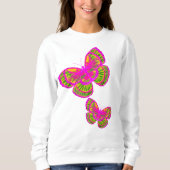 Roze en groene vlinders trui (Voorkant)