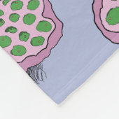Roze en Groene Vreemde Kwallen Bloem Fleece Deken (Hoek)