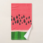 Roze en groene watermeloen bad handdoek (Handdoek)