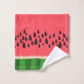 Roze en groene watermeloen bad handdoek (Wasdoekje)