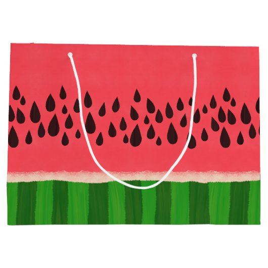 Roze en groene watermeloen groot cadeauzakje