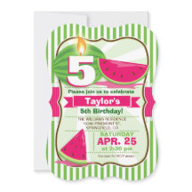 Roze en groene watermeloen, verjaardagsfeest van K