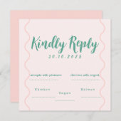 Roze en groene Wavy bruiloft (Voorkant / Achterkant)