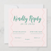 Roze en groene Wavy bruiloft (Voorkant)