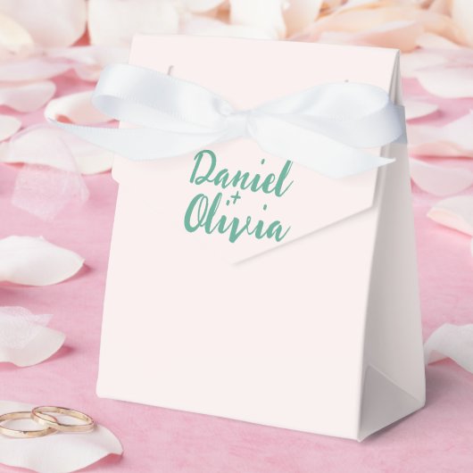 Roze en groene Wavy bruiloft Bedankdoosjes (Huwelijk)