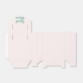 Roze en groene Wavy bruiloft Bedankdoosjes (Uitgevouwen)