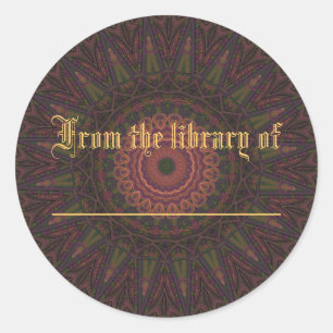 Roze en groene wiel Kaleidoscoop Ronde Sticker