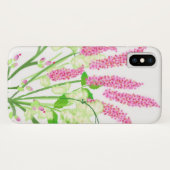 Roze en groene wilde bloemen iPhone / iPad case (Achterkant (horizontaal))