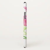 Roze en groene wilde bloemen iPhone / iPad case (Achterkant / rechts)