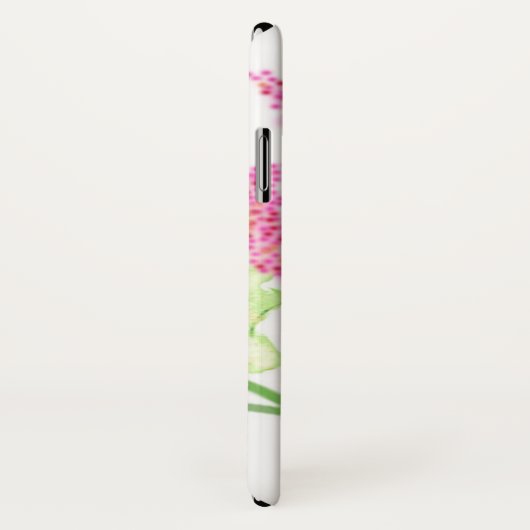 Roze en groene wilde bloemen iPhone / iPad case (Achterkant / rechts)