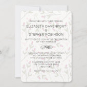 Roze en groene wilde bloemen kaart (Voorkant)