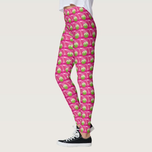 Roze en groene zoete cupcakes leggings (Links)