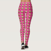 Roze en groene zoete cupcakes leggings (Achterkant)
