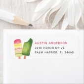 Roze en groene zomerbevolking Retouradres Etiket (Insitu)